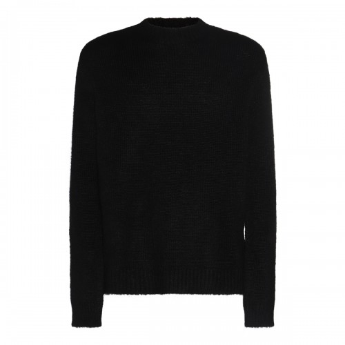 BLACK WOOL KNITWEAR