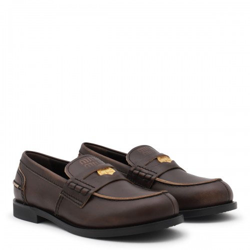 BROWN LEATHER LOAFERS