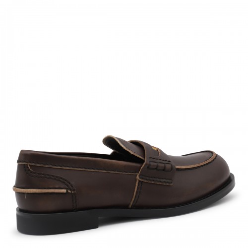 BROWN LEATHER LOAFERS