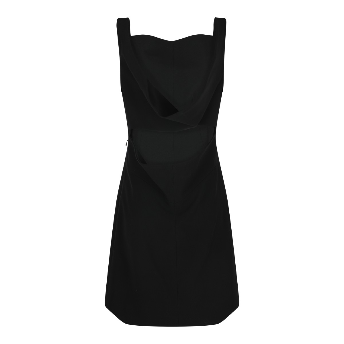 BLACK VISCOSE MINI DRESS BLACK VISCOSE MINI DRESS