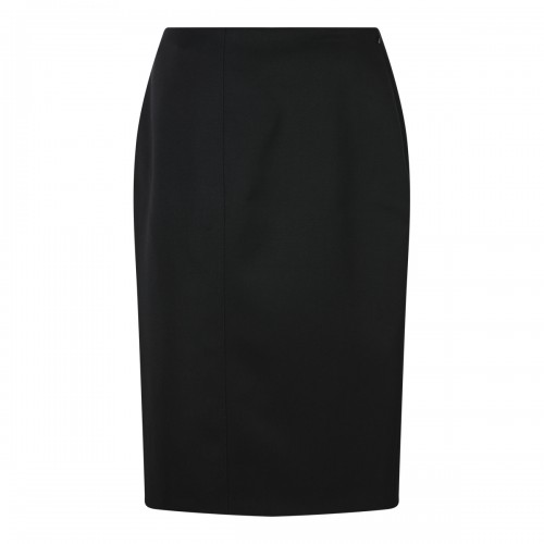 BLACK WOOL SKIRT