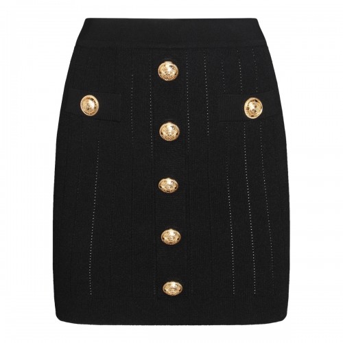 BLACK VISCOSE SKIRT