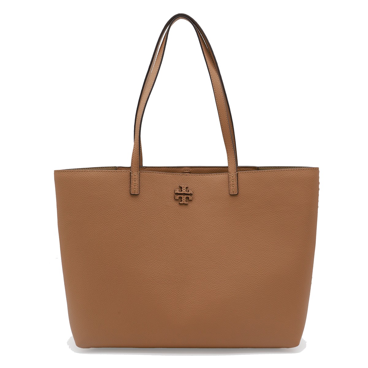 BROWN LEATHER MCGRAW TOTE BAG