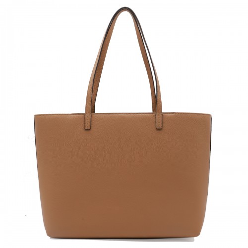 BROWN LEATHER MCGRAW TOTE BAG