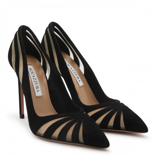 BLACK LEATHER THE SPY PUMP 105