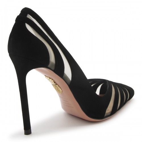 BLACK LEATHER THE SPY PUMP 105