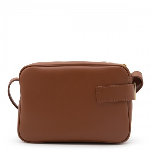 BROWN LEATHER CAMERA CASE S CROSSBODY BAG