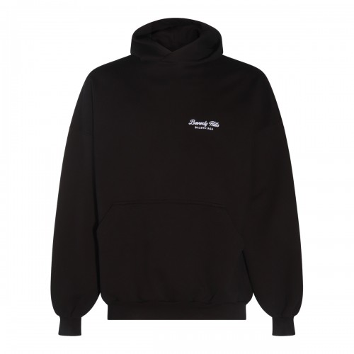 BLACK COTTON SWEATSHIRT