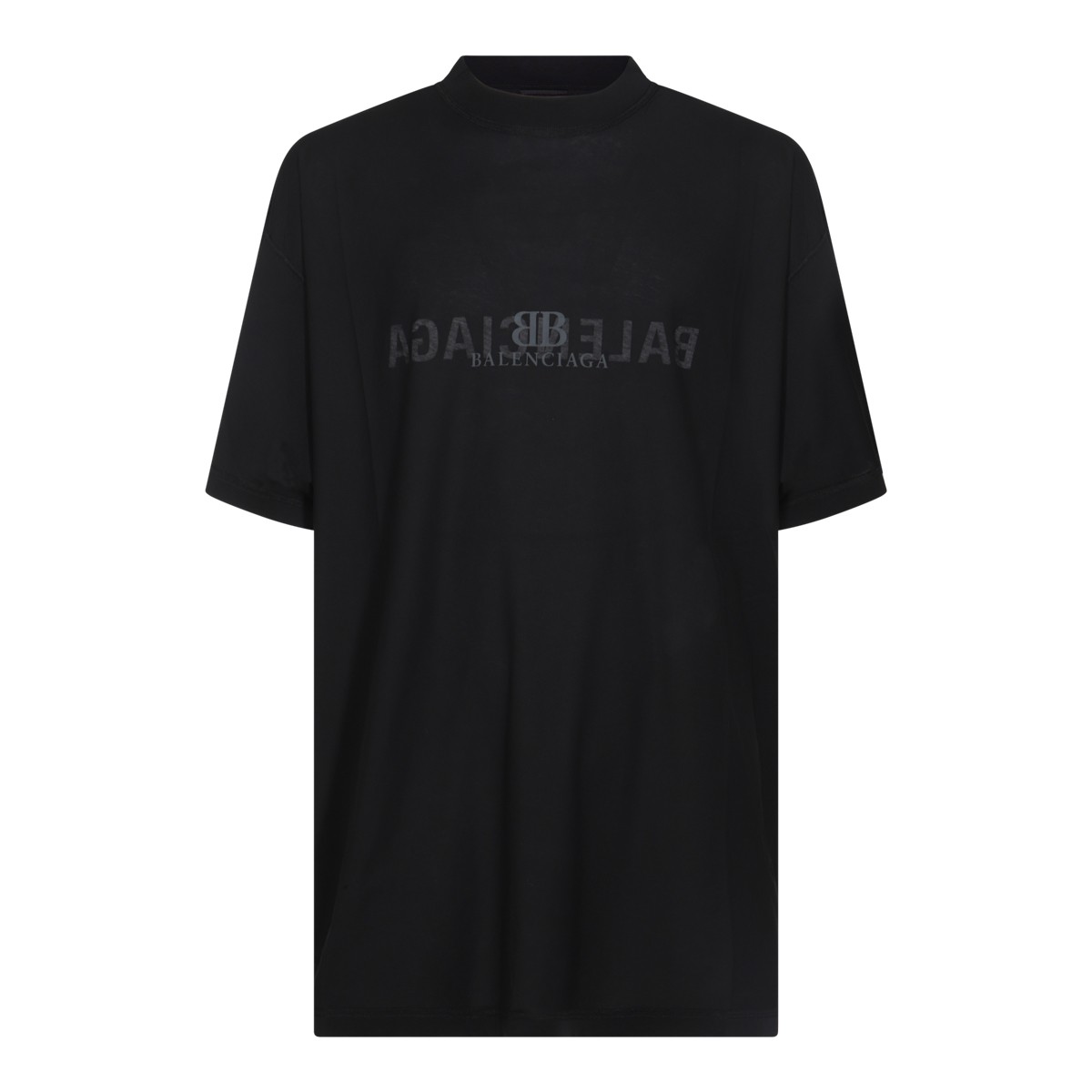 BLACK COTTON T-SHIRT