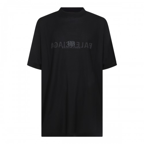 BLACK COTTON T-SHIRT