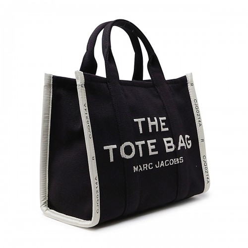 BLACK AND WHITE CANVAS THE TOTE BAG