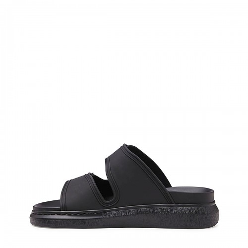 BLACK HYBRID FLATFORM SANDALS