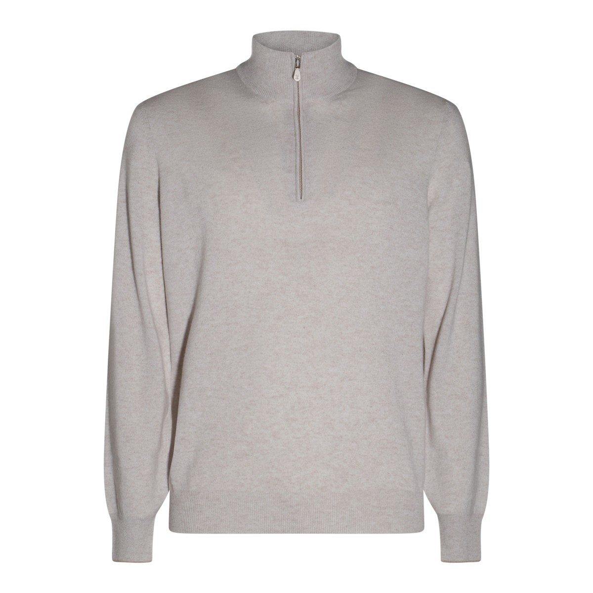 PEARL GREY WOOL KNITWEAR