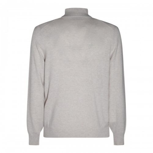 PEARL GREY WOOL KNITWEAR