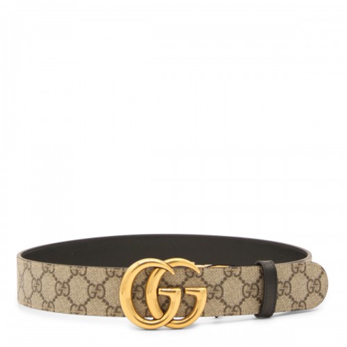 EBONY AND BLACK LEATHER REVERSIBLE GG MARMONT BELT