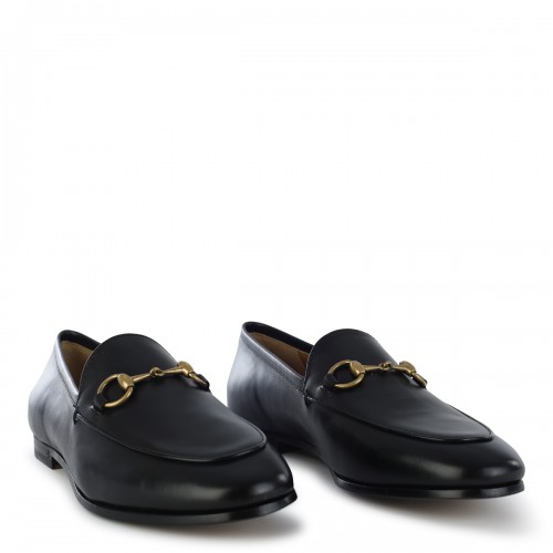 BLACK LEATHER JORDAAN LOAFERS