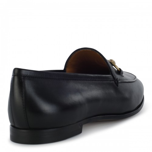 BLACK LEATHER JORDAAN LOAFERS