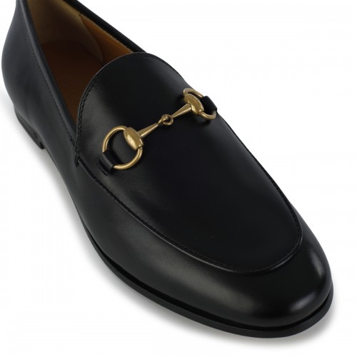 BLACK LEATHER JORDAAN LOAFERS