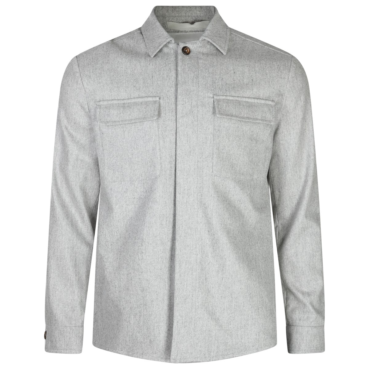 GREY WOOL CASUAL JACKETS