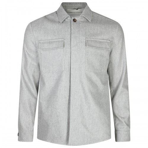 GREY WOOL CASUAL JACKETS