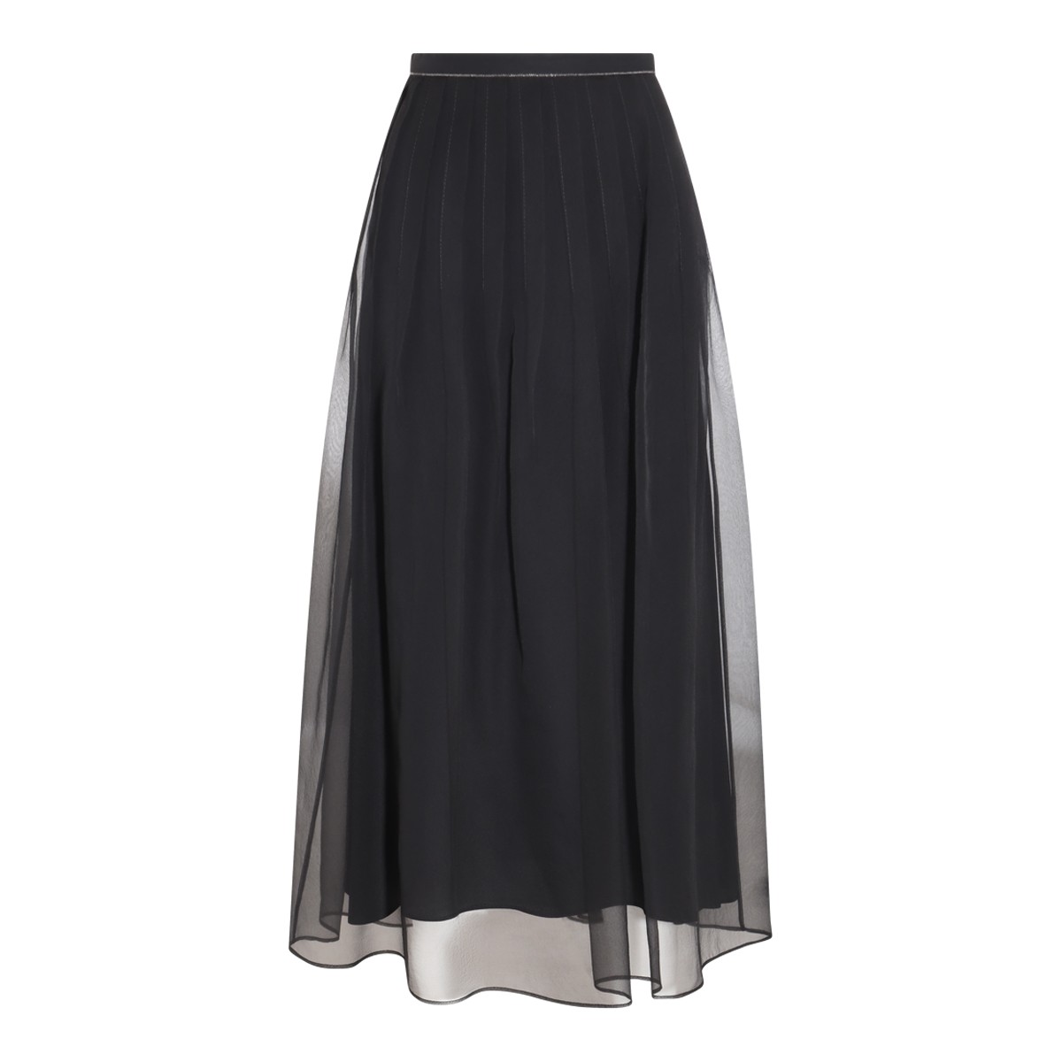 BLACK SILK SKIRT