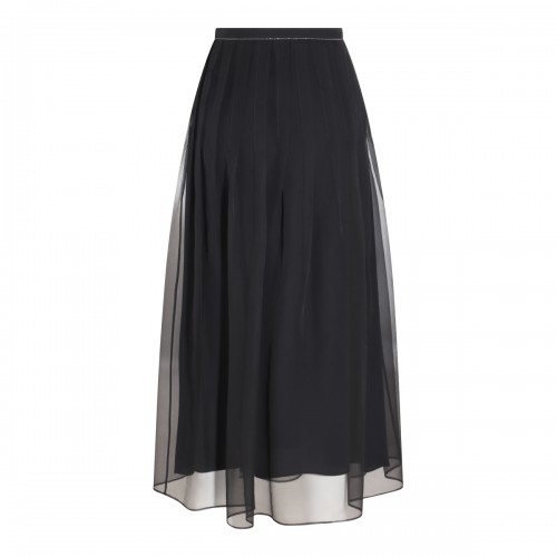 BLACK SILK SKIRT