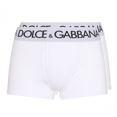 WHITE COTTON BOXERS (SET OF TWO)