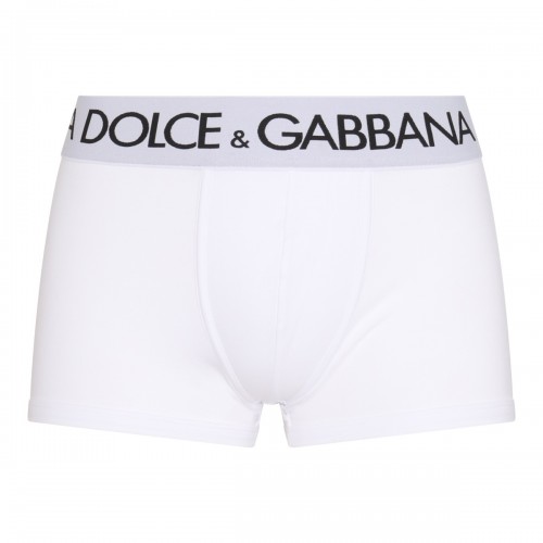 WHITE COTTON BOXERS (SET OF TWO)