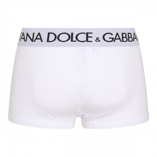 WHITE COTTON BOXERS (SET OF TWO)