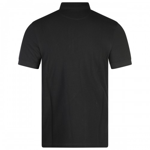 BLACK COTTON POLO SHIRT