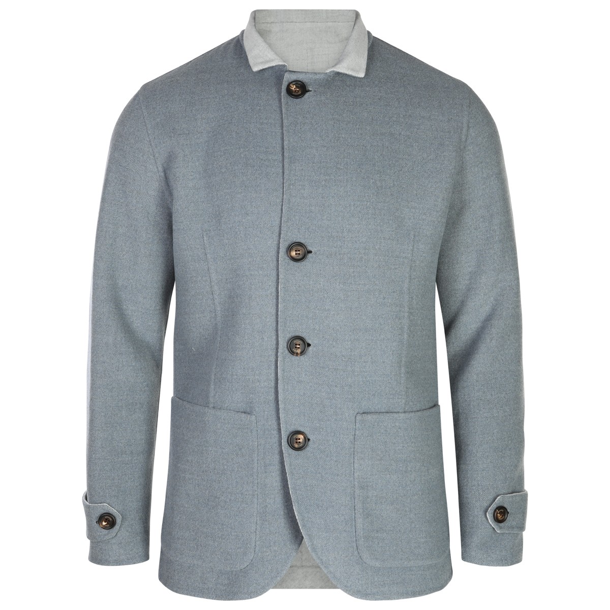 GREY BLUE WOOL BLAZER