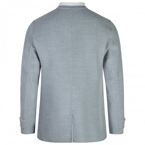 GREY BLUE WOOL BLAZER