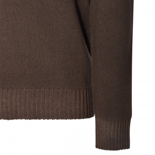 BROWN WOOL KNITWEAR