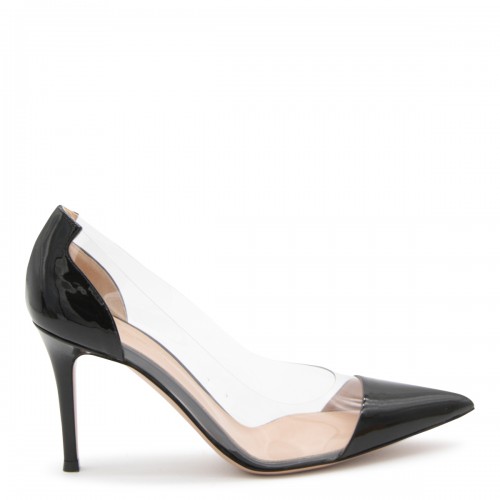 Gianvito Rossi – Black Leather Plexi Pumps 39