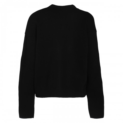 BLACK WOOL KNITWEAR