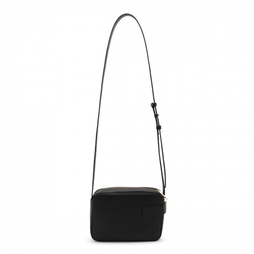 BLACK LEATHER GANCINI CROSSBODY BAG