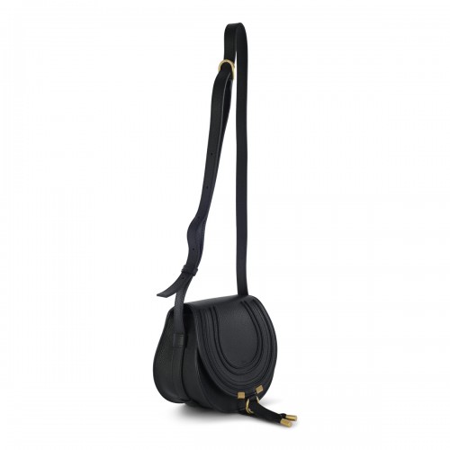 BLACK LEATHER MARCIE SMALL SHOULDER BAG