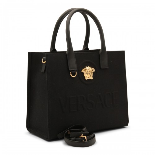 BLACK CANVAS LA MEDUSA TOTE BAG