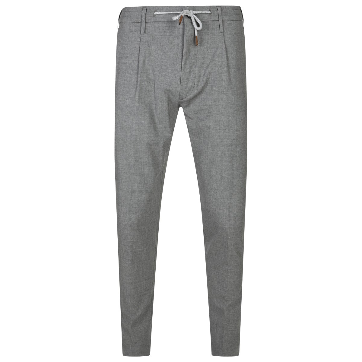 GREY WOOL BLEND PANTS