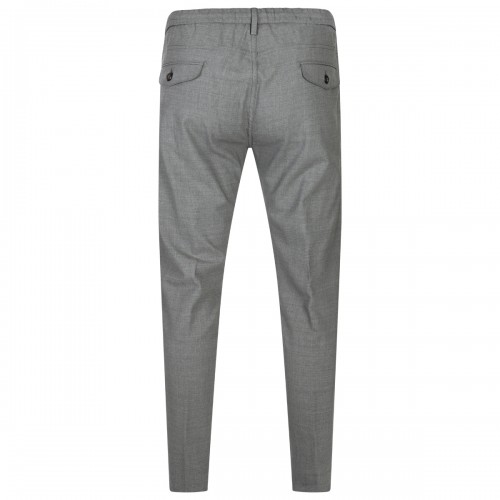 GREY WOOL BLEND PANTS