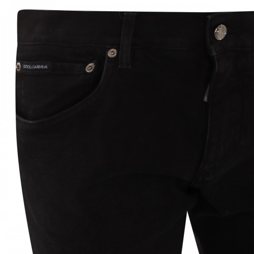 BLACK COTTON BLEND ESSENTIALS JEANS