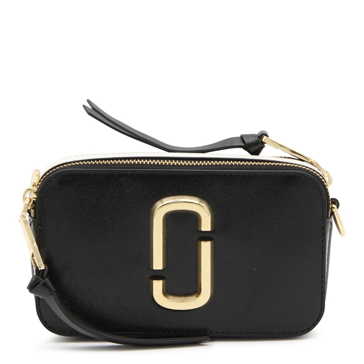 BLACK LEATHER THE SNAPSHOT CROSSBODY BAG