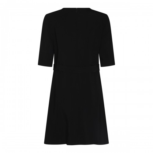 BLACK VISCOSE MINI DRESS