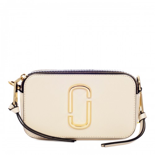 WHITE LEATHER THE SNAPSHOT CROSSBODY BAG