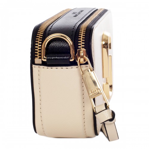 WHITE LEATHER THE SNAPSHOT CROSSBODY BAG