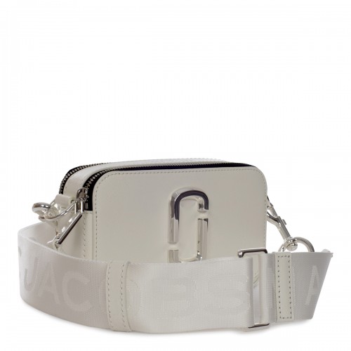 WHITE LEATHER THE SNAPSHOT CROSSBODY BAG