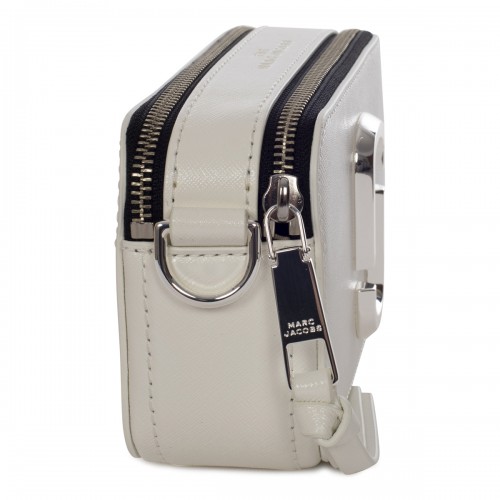 WHITE LEATHER THE SNAPSHOT CROSSBODY BAG