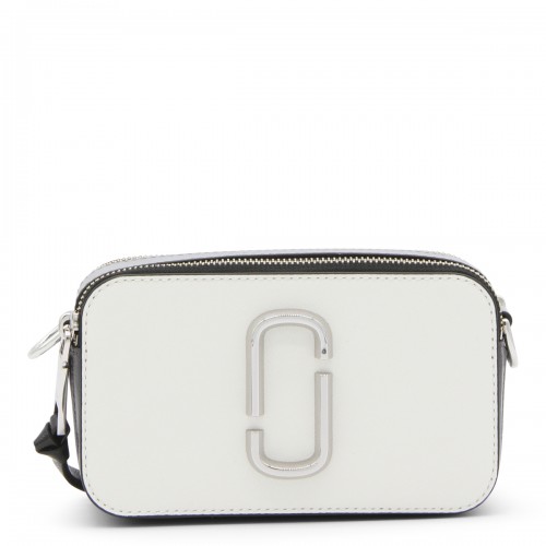 WHITE BLACK AND GREY LEATHER THE SNAPSHOT CROSSBODY BAG