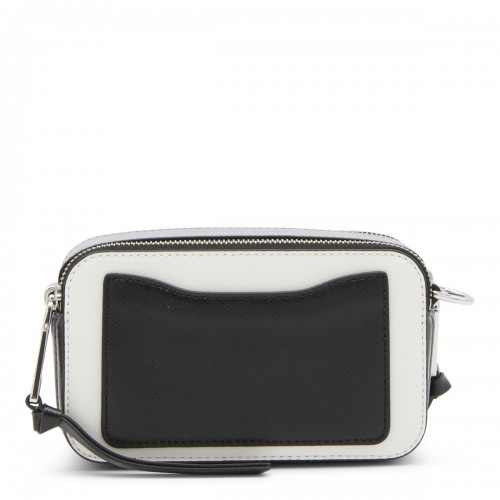 WHITE BLACK AND GREY LEATHER THE SNAPSHOT CROSSBODY BAG