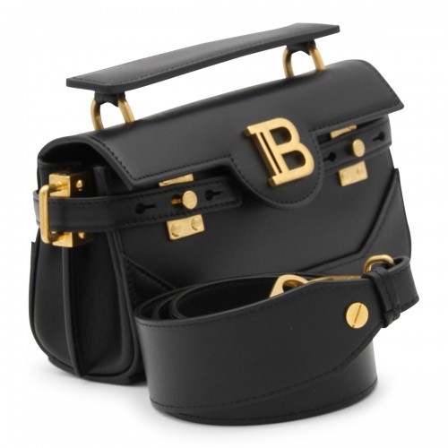 BLACK LEATHER SHOULDER BAG